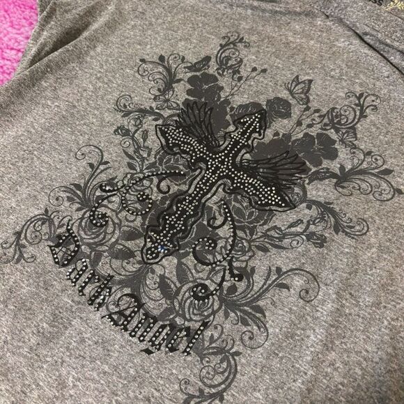 Dark Angel Rhinestone Graphic Tee - Picture 2 of 5